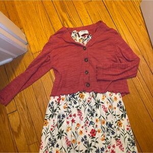 Girls Old Navy dress w/ sweater. Girls size 14/16.